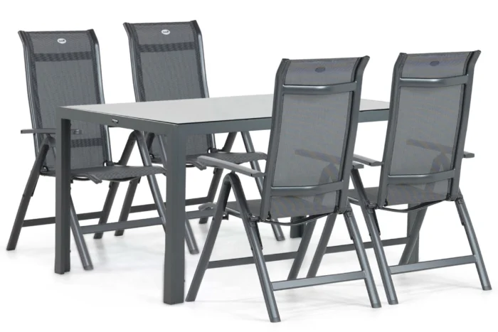 Hartman Alice/Venustas 150 cm dining tuinset 5-delig - Grijs-antraciet