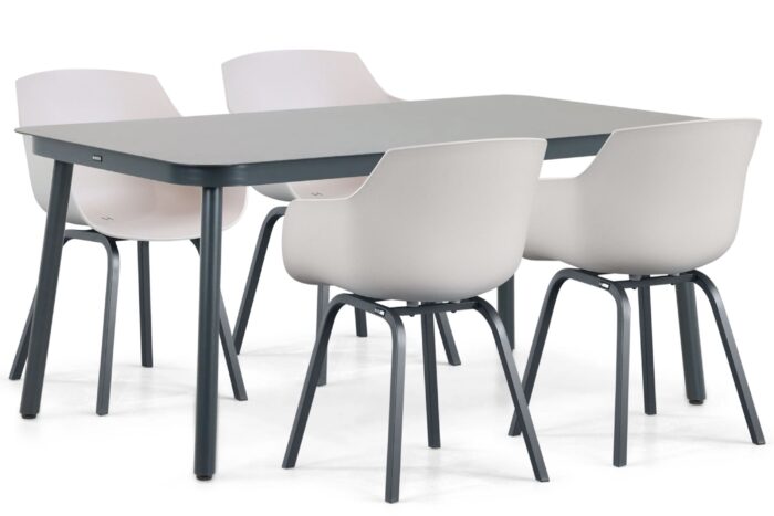 Lifestyle Garden Furniture Salina/Tavano 160 cm dining tuinset 5-delig – Taupe-naturel-bruin