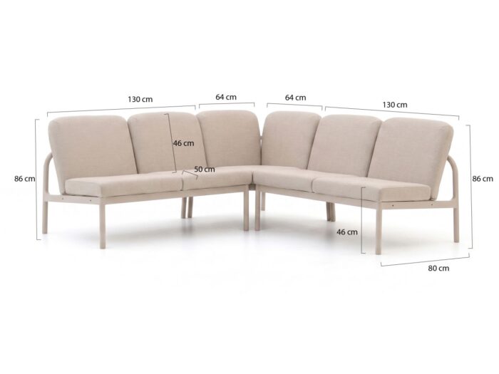 Manifesto Furniture San Teodoro hoek dining loungebank 3-delig – Taupe