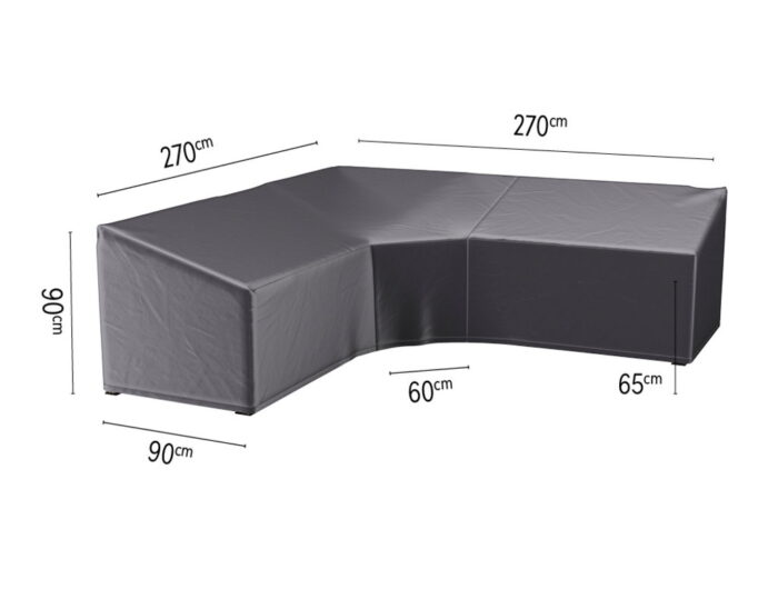 Aerocover Hoes loungeset hoek hoge rugleuning 270 x 270 x 90 x 65 tot 90 cm – grijs
