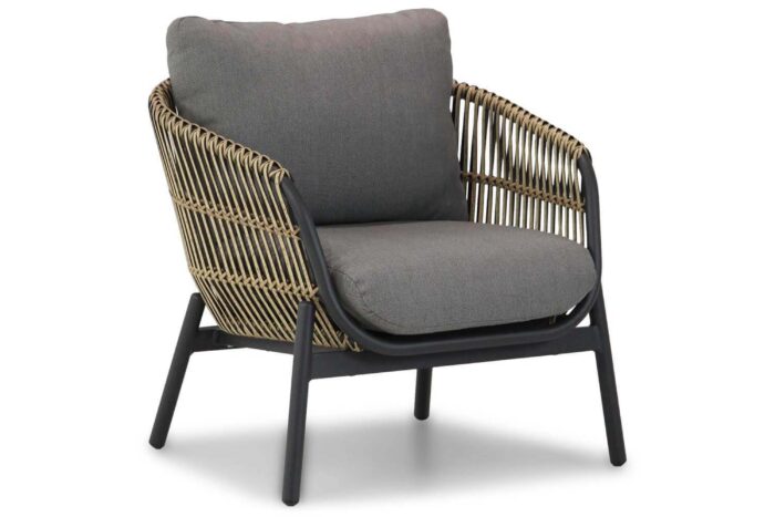 Coco Nathan lounge tuinstoel – Taupe-naturel-bruin