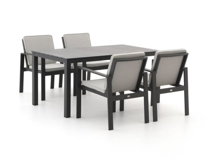 Bellagio tuinmeubelen Bellagio Vezzano/Menzano 160cm dining tuinset 5-delig Laagste prijsgarantie! – Grijs