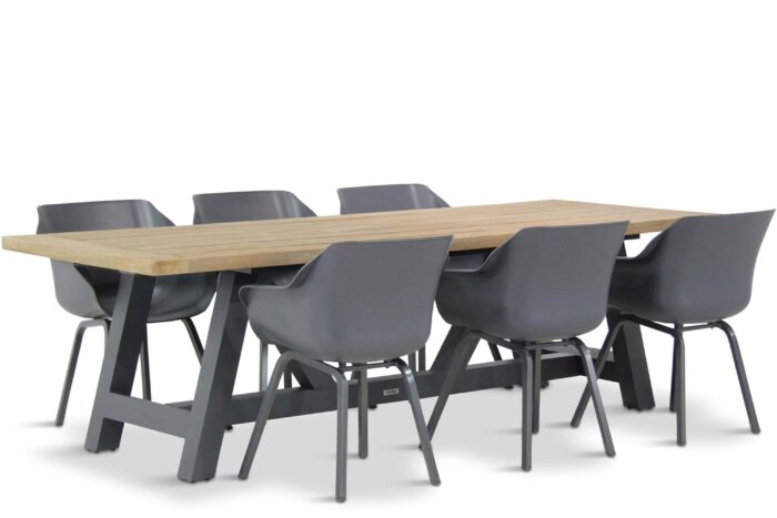 Hartman Sophie element/Trente 260 cm dining tuinset 7-delig – Grijs-antraciet