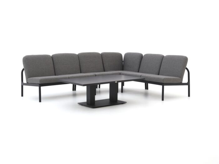 Manifesto Furniture San Teodoro/Usini 140cm hoek dining loungeset 5-delig verstelbaar – Grijs