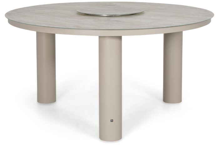 Lifestyle Garden Furniture Arancia dining tuintafel 150 cm met lazy susan – Zand/Beige