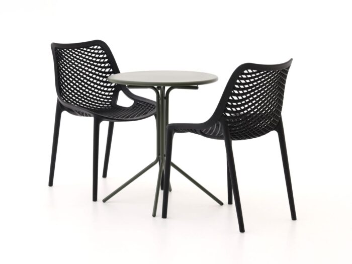 Forza Furniture Forza Ripi/Aziano ø 60cm balkonset 3-delig stapelbaar Laagste prijsgarantie! – Groen