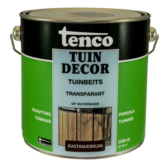 Tenco Tuindecor transparant kastanjebruin 2,5l verf/beits - bruin