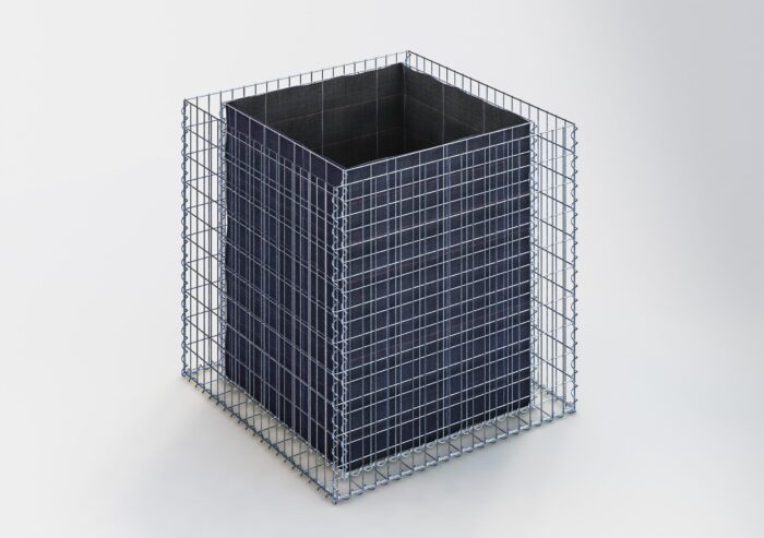 Gabiona Deutschland Rechthoekig verhoogd bed 100 cm x 100 cm x 100 cm (L x H x D), maaswijdte 5 x 10 cm, wanddikte 10 cm