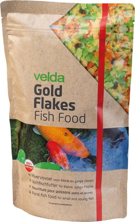 Velda Gold flakes fish food 3000 ml – Zie Foto