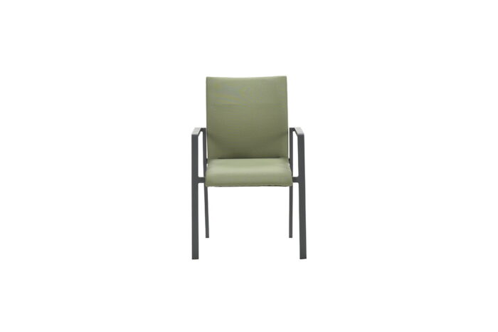 Garden impressions Dallas dining fauteuil stoel carbon black/moss green – groen
