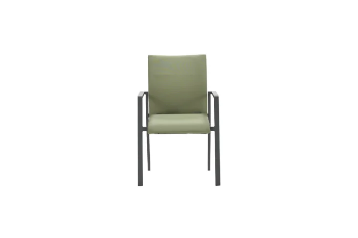 Garden impressions Dallas dining fauteuil stoel carbon black/moss green - groen