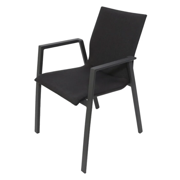 Oosterik home Genesee stapelstoel midnight grey - grijs