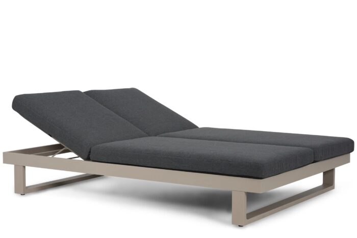 Lifestyle Garden Furniture Massimo ligbed met kussen loft/carbon – Taupe-naturel-bruin