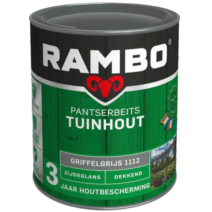 Rambo Pantserbeits tuinhout zg dek 1112 0,75l - grijs