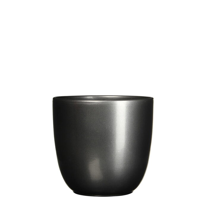 Mica decorations Bloempot Pot rond es/17 tusca 18.5 x 19.5 cm antraciet Mica – zwart