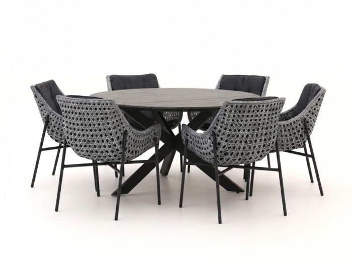 Manifesto Furniture Novara/Fidenza ø149cm dining tuinset 7-delig