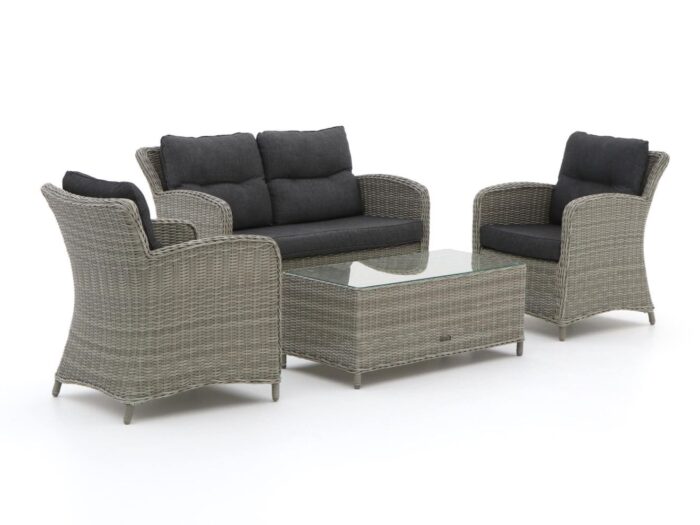 Intenso Furniture Intenso Leone/Milano stoel-bank loungeset 4-delig Laagste prijsgarantie! – Grijs
