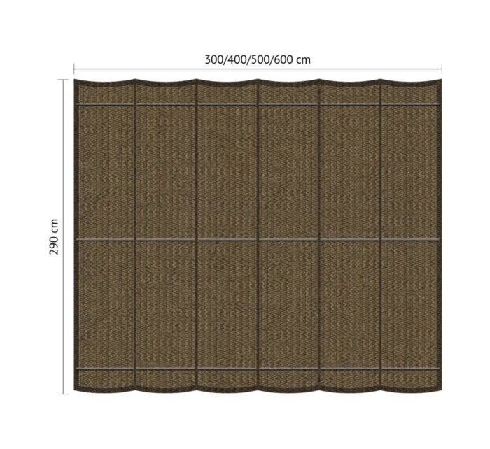 Shadow comfort Harmonicadoek B 2,90 x L 3,00 m Japanese Brown – bruin