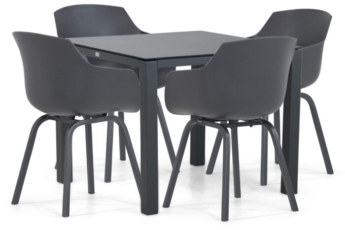 Lifestyle Garden Furniture Salina/Mateo 90 cm dining tuinset 5-elig – Grijs-antraciet