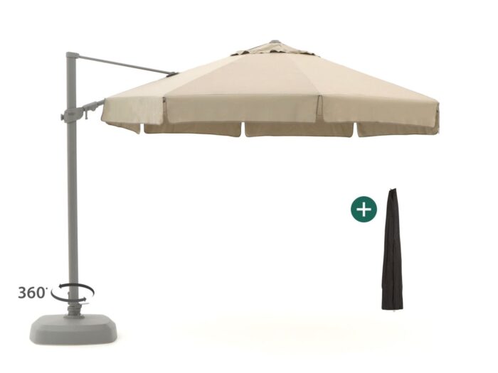 Shadowline Miami zweefparasol ø 350cm Laagste prijsgarantie! – Taupe