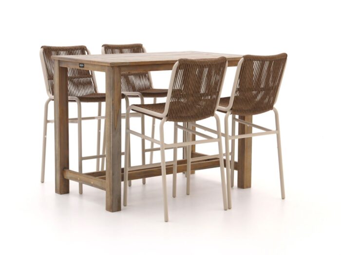 Bellagio tuinmeubelen Bellagio Caronia/ROUGH-X 135cm barset 5-delig stapelbaar Laagste prijsgarantie! – Bruin