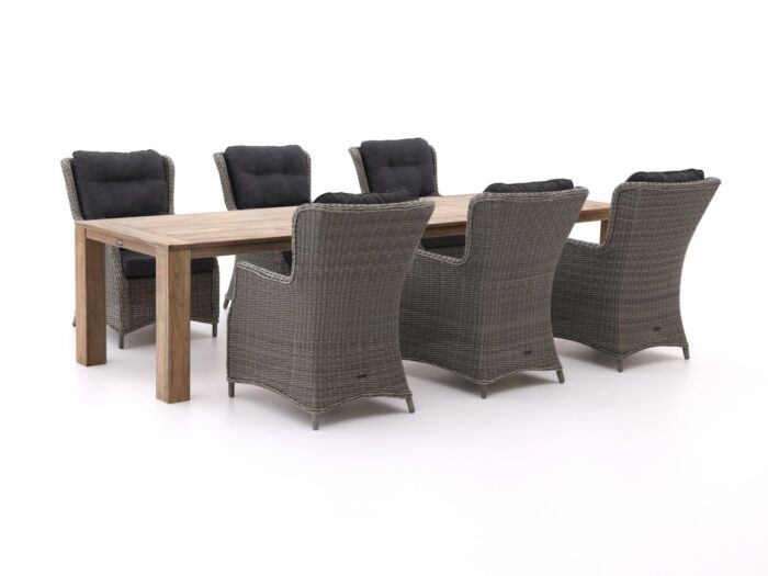 Intenso Furniture Intenso Milano/ROUGH-X 320cm dining-lounge tuinset 7-delig Laagste prijsgarantie! – Bruin