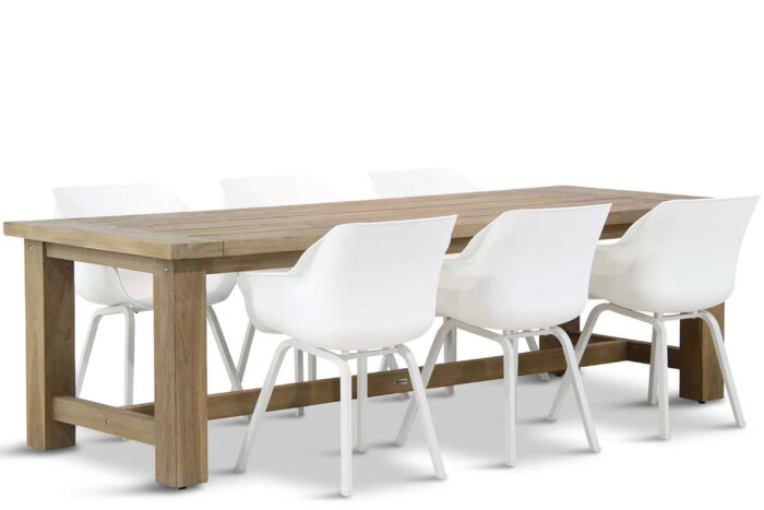 Hartman Sophie element/Fourmile 260 cm dining tuinset 7-delig – Wit
