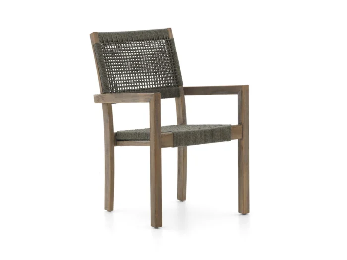 ROUGH Furniture Batang Rope dining tuinstoel stapelbaar - Grijs