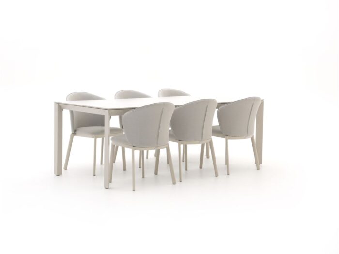 Bellagio tuinmeubelen San Lupo/Sestino 220cm dining tuinset 7-delig – Taupe