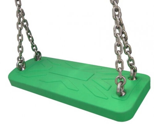 Rubberen schommel 45x16x4cm professioneel groen voor openbare speeltoestellen