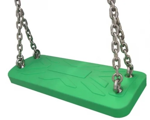 Rubberen schommel 45x16x4cm professioneel groen voor openbare speeltoestellen