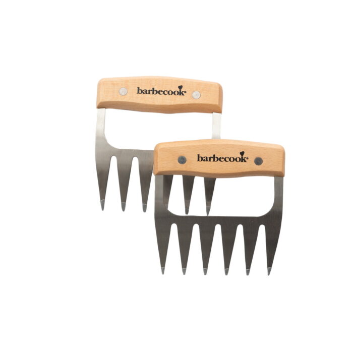 Barbecook Set van 2 Meat Claws uit roestvast staal en hout FSC 100 – bruin;grijs