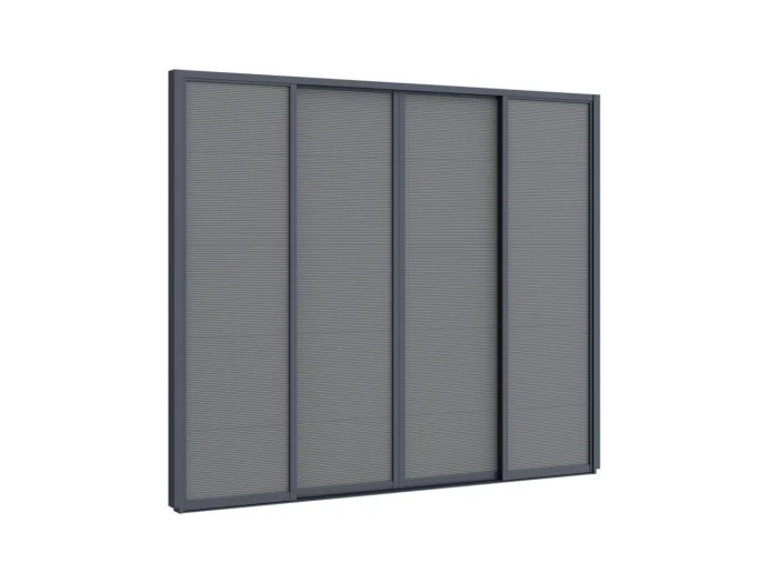 Kees Smit Collectie Zonwerende schuifdeuren 300x235cm t.b.v. Cedrino Pergola - Grijs