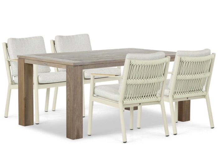Coco Sevilla/Brighton 165 cm dining tuinset 5-delig – Transparant