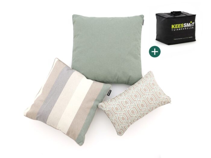 Kees Smit Collectie Sierkussen set Modern Graphic Green Laagste prijsgarantie! – Grijs