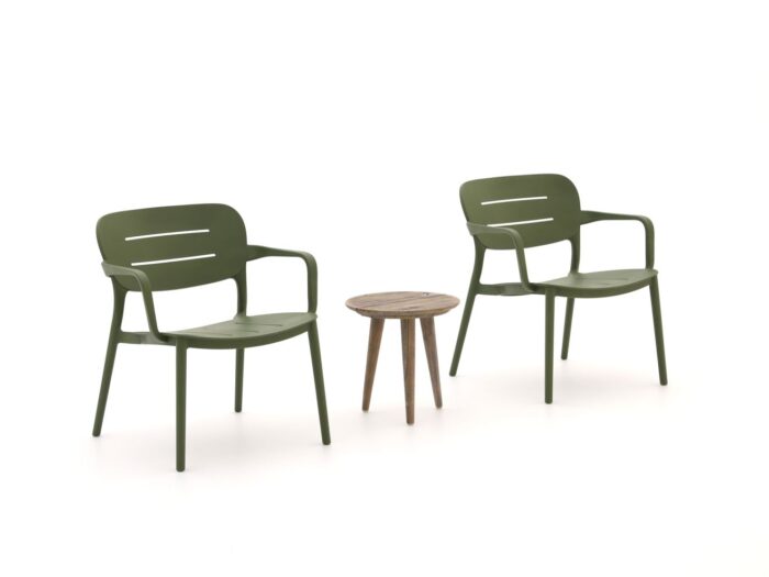Forza Furniture Forza Pazzia/ROUGH-K balkonset 3-delig Laagste prijsgarantie! – Groen