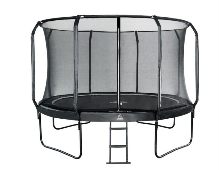 Trampoline met veiligheidsnet en trap carbon fiber 372cm