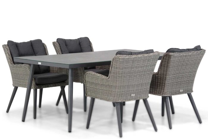Garden Collections Boston/Sophia 180 cm dining tuinset 5-delig – Grijs-antraciet
