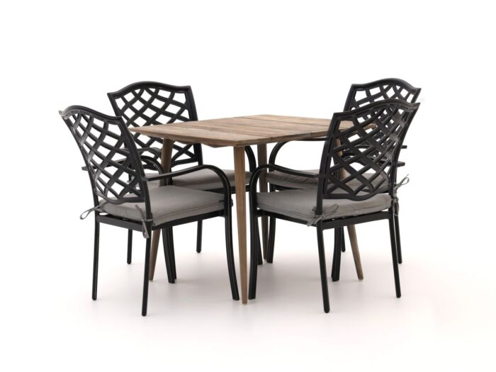 Hartman tuinmeubelen Berkeley/ROUGH-K 90cm dining tuinset 5-delig – Bruin