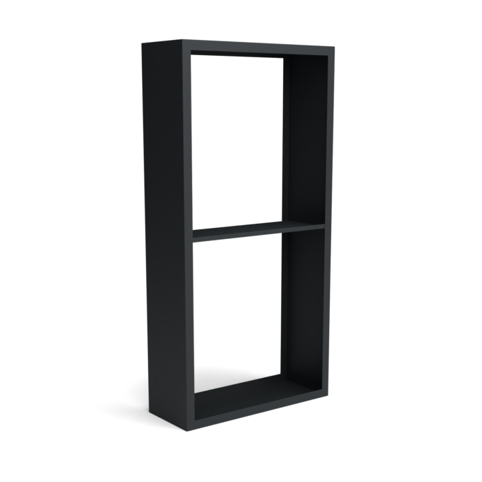 Geroba Beltza zwarte houtopslag onderverdeling 2 vakken 1000x385x2000 mm – zwart