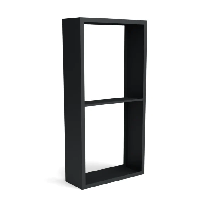 Geroba Beltza zwarte houtopslag onderverdeling 2 vakken 1000x385x2000 mm - zwart