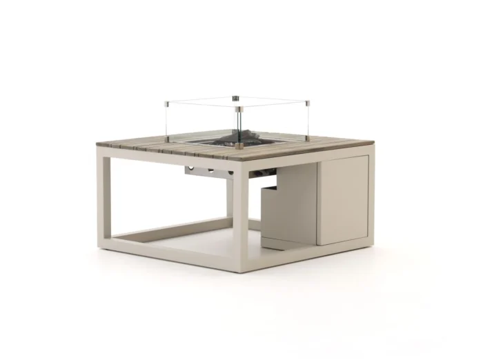Cosiraw lounge vuurtafel 100x100x55cm - Taupe