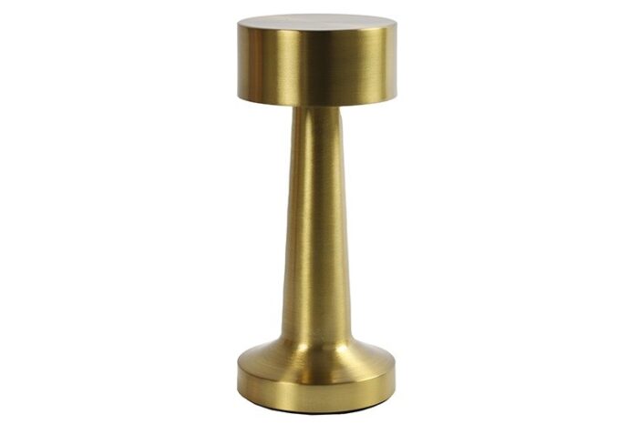 Decostar Tafellamp led Lampa metaal ro 9x9x21 cm goud 1 stuk Countryfield – geel