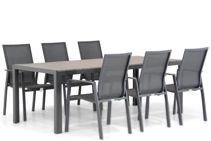 Lifestyle Garden Furniture Ultimate/Young 217 cm dining tuinset 7-delig – Grijs-antraciet