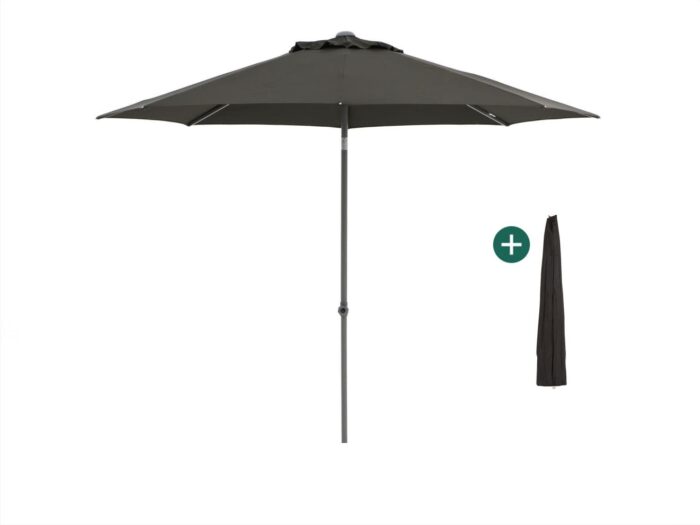 Shadowline Push-up parasol ø 300cm Laagste prijsgarantie! – Zwart