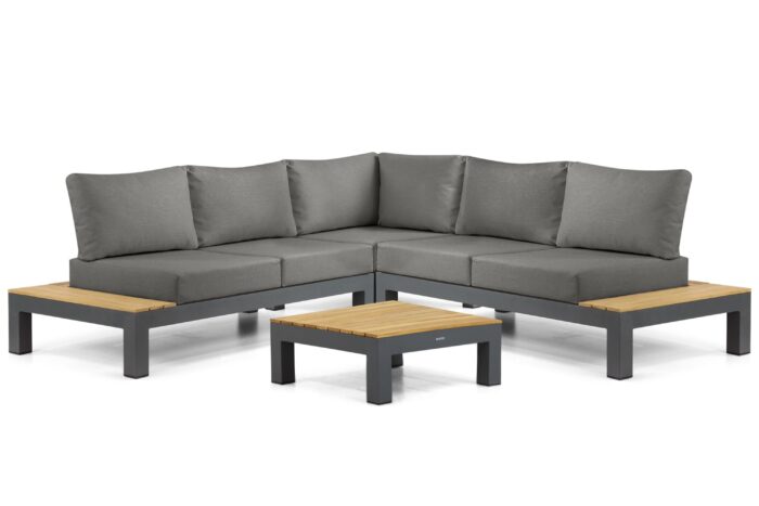 Lifestyle Garden Furniture Vittoria hoek loungeset 4-delig – Grijs-antraciet