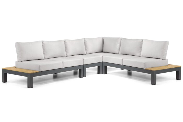 Lifestyle Garden Furniture Vittoria hoek loungeset 4-delig – Grijs-antraciet