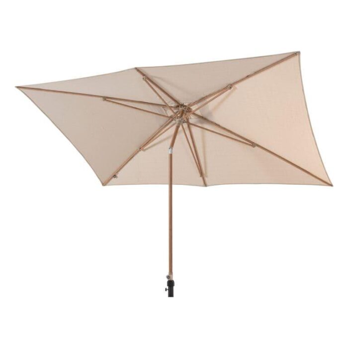 4so Azzurro 200 x 300 cm zand met houtlook frame parasol – beige