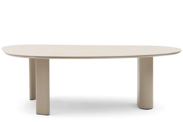 Coco Weave dining tuintafel 240 x 120 cm - Taupe-naturel-bruin