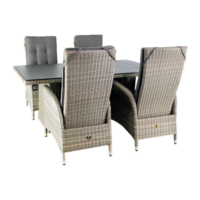 Oosterik home Dining set Santa Cruz Chocolate Taupe 180 x 90 cm – bruin